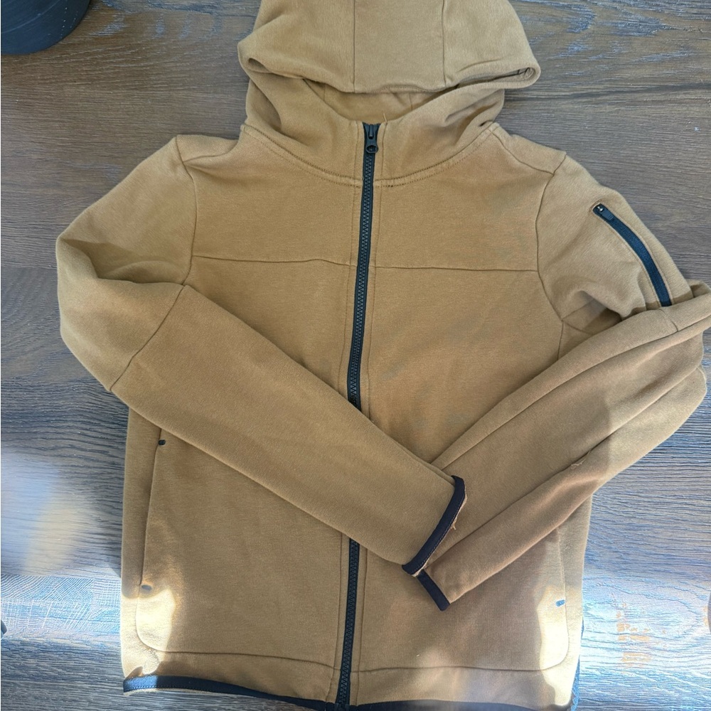 Kids Tan Hooded Jacket